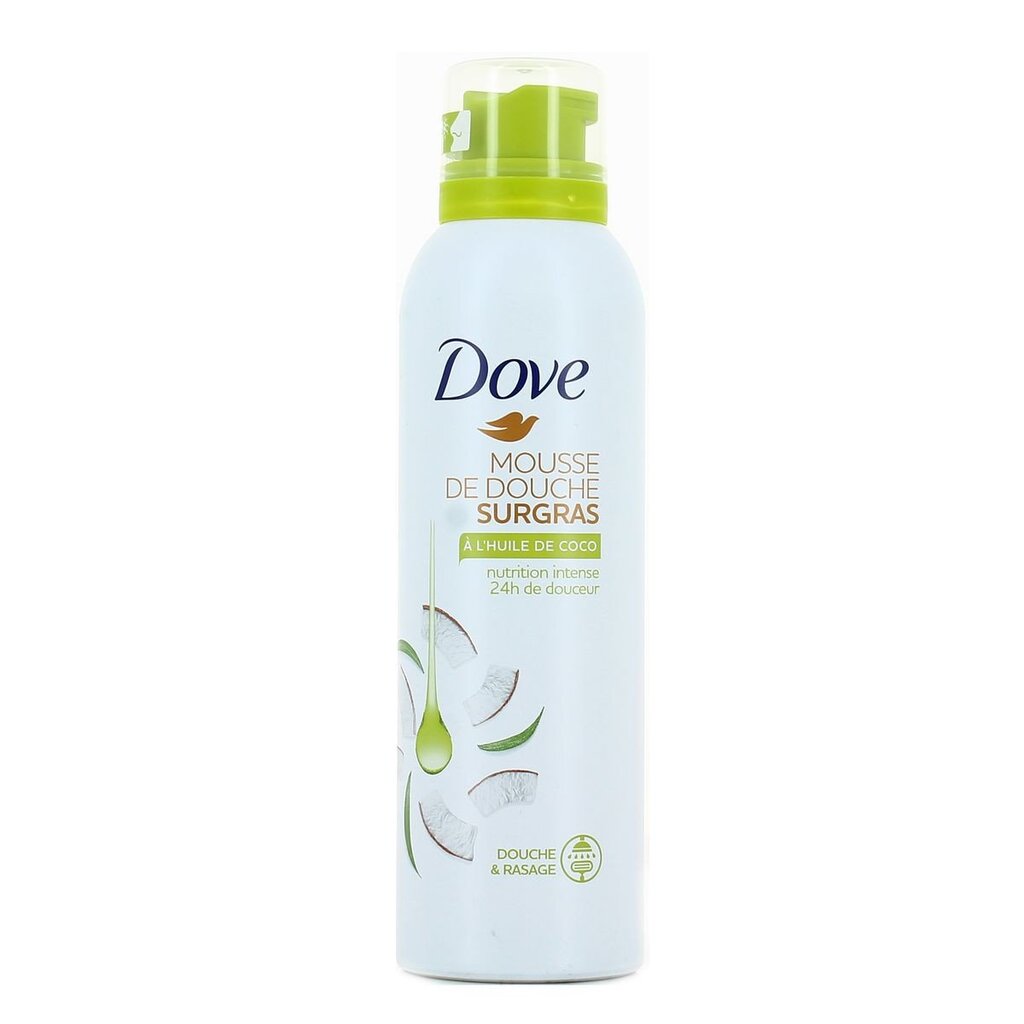 Putų pavidalo dušo želė su kokosų aliejumi Dove Shower Mousse 200 ml цена и информация | Dušo želė, aliejai | pigu.lt