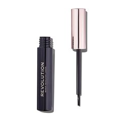 Permanentinis antakių tušas Makeup Revolution Brow Tint Dark Brown 6 ml цена и информация | Карандаши, краска для бровей | pigu.lt