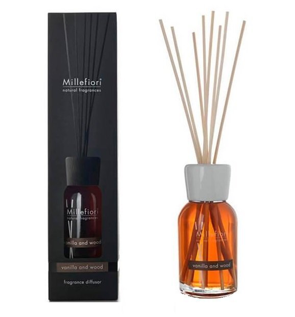 Kvapiosios lazdelės Millefiori Natural Fragrance Vanilla and Wood 100 ml kaina ir informacija | Namų kvapai | pigu.lt