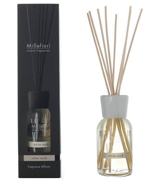 Kvapiosios lazdelės Millefiori Natural Fragrance White Musk 100 ml цена и информация | Namų kvapai | pigu.lt