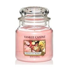 Kvapioji žvakė Yankee Candle Fresh Cut Roses 411 g kaina ir informacija | Žvakės, Žvakidės | pigu.lt