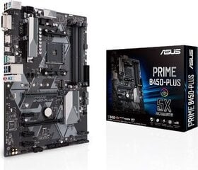 Asus Prime B450- PLUS kaina ir informacija | Материнские платы | pigu.lt