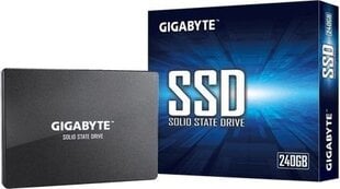 SSD|GIGABYTE|240GB|SATA 3.0|Скорость записи 420 МБайт/с|Скорость чтения 500 МБайт/с|2,5"|TBW 100 ТБ|MTBF 2000000 часов|GP-GSTFS31240GNTD цена и информация | Внутренние жёсткие диски (HDD, SSD, Hybrid) | pigu.lt