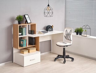Письменный стол Halmar Grosso, белый/дуб цена и информация | Компьютерные, письменные столы | pigu.lt