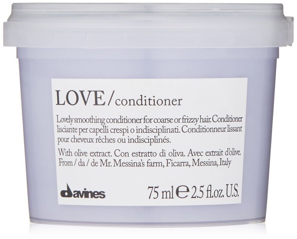 Plaukų kondicionierius garbanotiems, nepklusniems plaukams Davines Love Smoothing 75 ml kaina ir informacija | Balzamai, kondicionieriai | pigu.lt