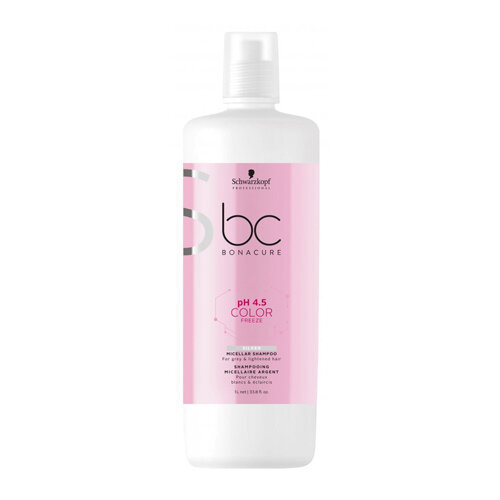 Micelinis šampūnas šviesintiems plaukams Schwarzkopf Professional BC Cell Perfector Color Freeze Silver 1000 ml kaina ir informacija | Šampūnai | pigu.lt