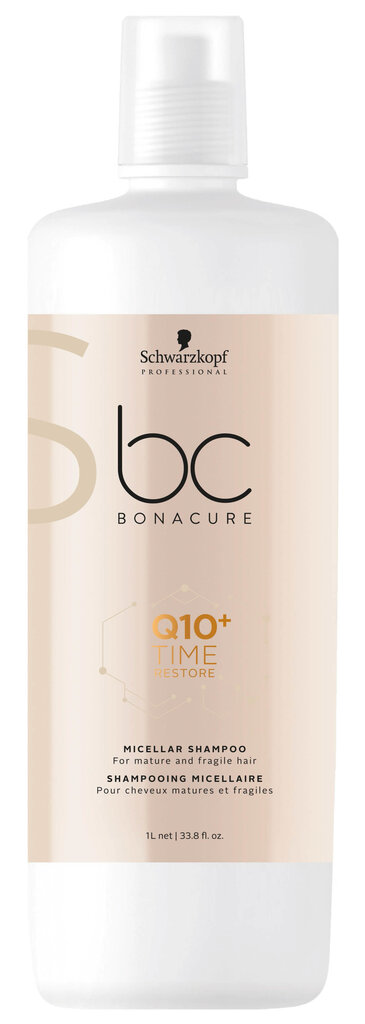 Šampūnas plaukams Schwarzkopf Professional BC Cell Perfector Q10 Time Restore 1000 ml kaina ir informacija | Šampūnai | pigu.lt