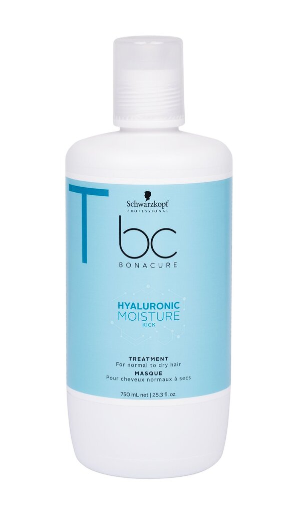 Drėkinamoji kaukė gyvybę praradusiems plaukams Schwarzkopf Professional BC Bonacure Treatment Moisture Kick 750 ml kaina ir informacija | Priemonės plaukų stiprinimui | pigu.lt