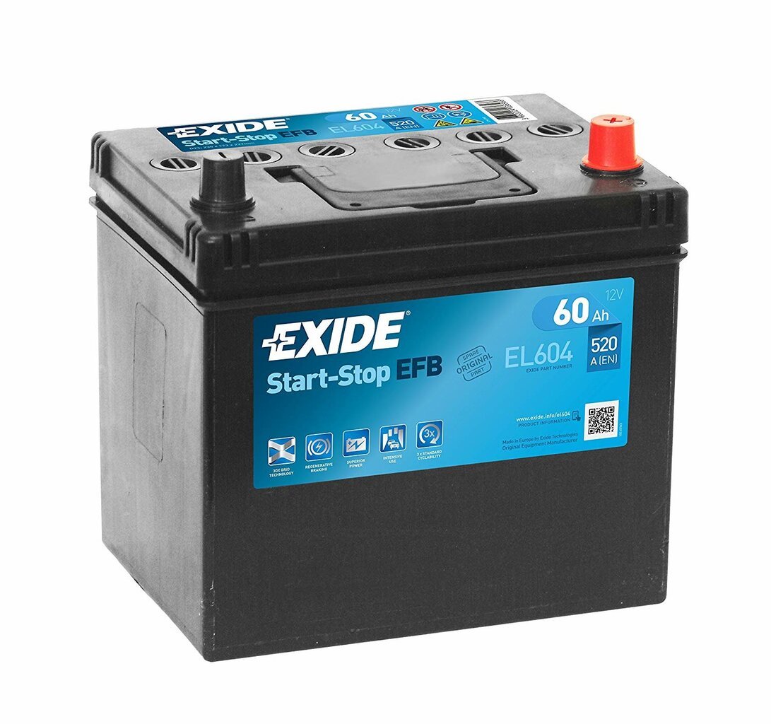 Akumuliatorius EXIDE Start-Stop EFB EL604 60Ah 520A kaina ir informacija | Akumuliatoriai | pigu.lt