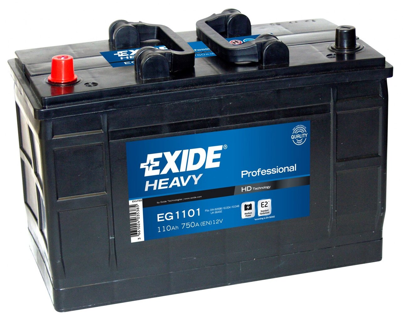 Akumuliatorius EXIDE Heavy EG1101 110Ah 750A kaina ir informacija | Akumuliatoriai | pigu.lt