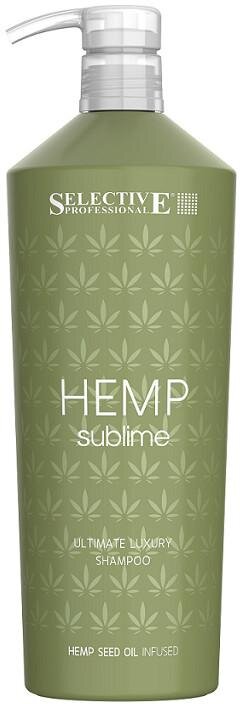 Šampūnas su kanapių sėklų aliejumi Selective Professional Hemp Sublime 1000 ml цена и информация | Šampūnai | pigu.lt