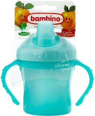 Эргономичная кружка c силиконовым носиком Bambino Easy Sip, синяя цена и информация | Бутылочки и аксессуары | pigu.lt