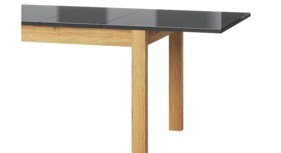 Išskleidžiamas stalas Kama 40, rudas/juodas kaina ir informacija | Virtuvės ir valgomojo stalai, staliukai | pigu.lt