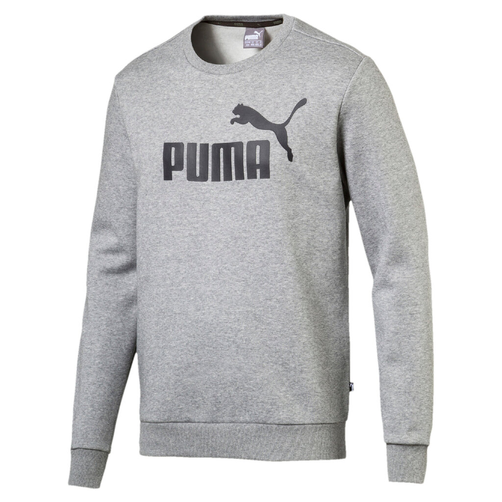 Vyriškas džemperis Puma ESS Logo Crew Pilka цена и информация | Džemperiai vyrams | pigu.lt