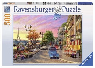 Dėlionė "Paryžiaus vakaras" Ravensburger, 14505, 500 d. kaina ir informacija | Dėlionės (puzzle) | pigu.lt