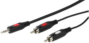 Vivanco кабель 3.5 мм - 2xRCA 1.5 м (46030) цена и информация | Кабели и провода | pigu.lt