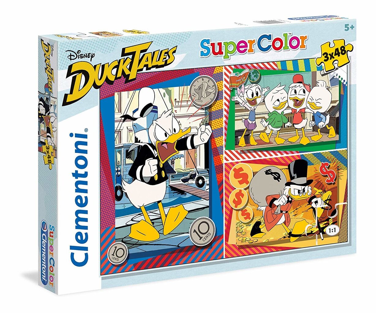 Dėlionių rinkinys Clementoni Ančiukų istorijos (Duck Tales) 3 x 48 d. kaina ir informacija | Dėlionės (puzzle) | pigu.lt