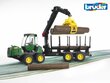 Traktorius su priedais Bruder John Deere 1210E, 3 m.+ kaina ir informacija | Žaislai berniukams | pigu.lt