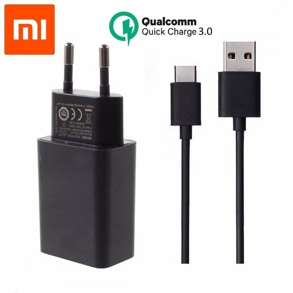 Xiaomi MDY-08-DF Universal Original USB Travel Charger 12V / 1.5A + USB-C Cable Black (OEM) цена и информация | Krovikliai telefonams | pigu.lt