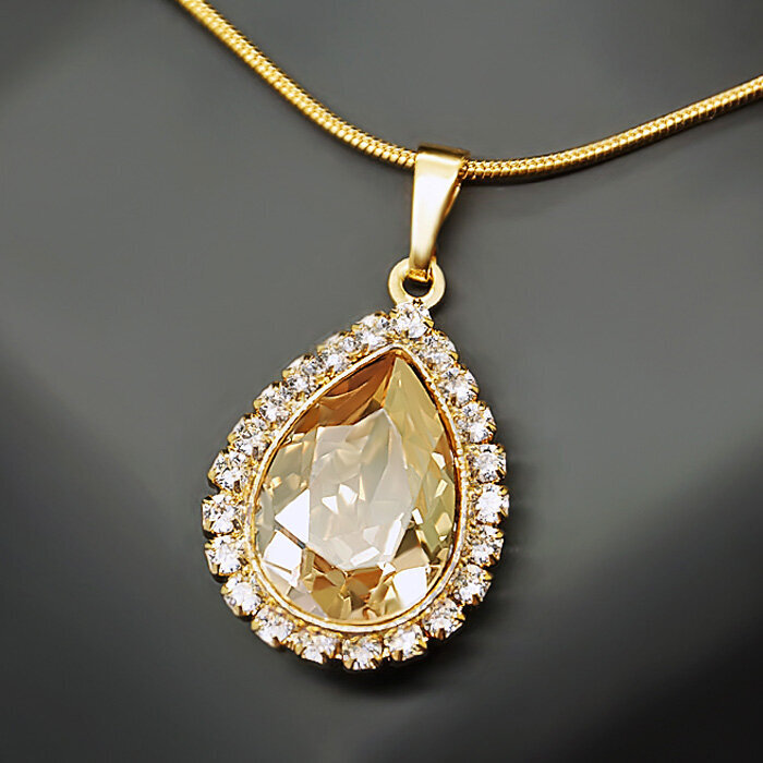 Papuošalų rinkinys moterims DiamondSky Celestial Drop (Golden Shadow) su Swarovski kristalais цена и информация | Papuošalų rinkiniai | pigu.lt