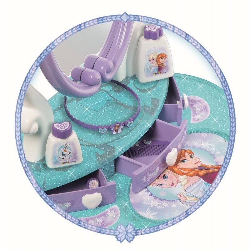 Vaikiškas kosmetinis staliukas Smoby Frozen 2 in 1 цена и информация | Žaislai mergaitėms | pigu.lt