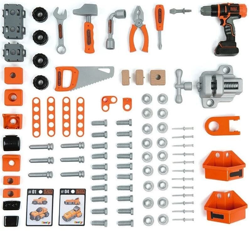 Įrankių stalas Smoby Black & Decker, 90 d. kaina ir informacija | Žaislai berniukams | pigu.lt