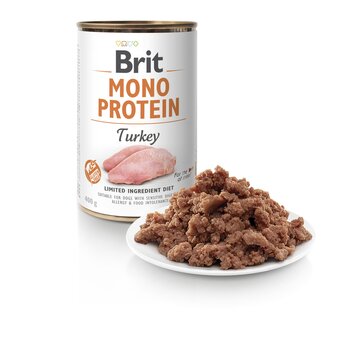 BRIT CARE konservai Mono protein su kalakutiena, 400 g kaina ir informacija | Konservai šunims | pigu.lt