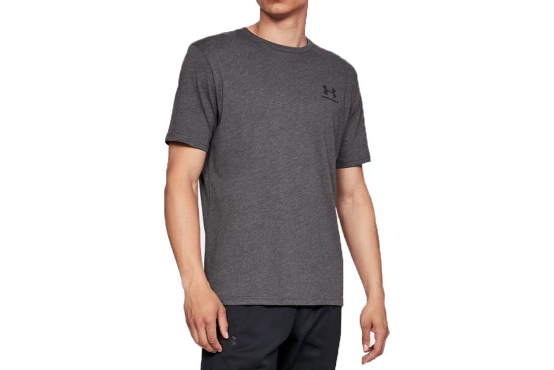 Sportiniai marškinėliai vyrams Under Armour sportstyle left chest tee, pilki цена и информация | Sportinė apranga vyrams | pigu.lt