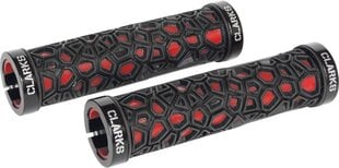 Велосипедные ручки Clarks CLO208, чёрный/красный цвет цена и информация | Велосипедные ручки для руля | pigu.lt