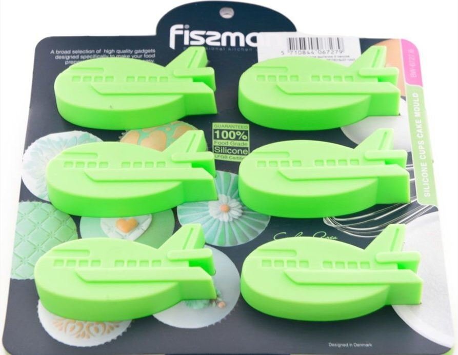 Fissman silikoninė kepimo forma, 6 keksiukams, 22 x 20 x 2,5 cm kaina ir informacija | Kepimo indai, popierius, formos | pigu.lt