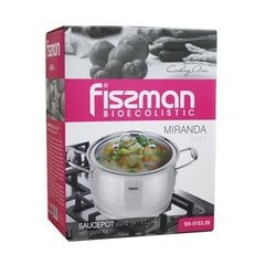 Fissman кастрюля со стеклянной крышкой Miranda, 3,7 л цена и информация | Кастрюли, скороварки | pigu.lt