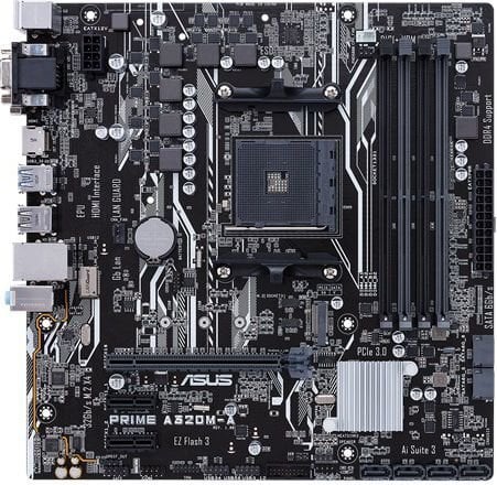 Новая материнская плата ASUS PRIME B450M-K II с DDR4 32 ГБ, PCIe 3