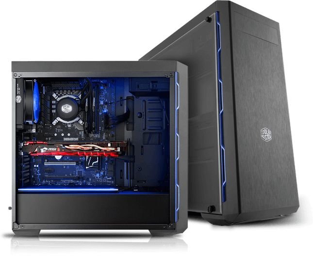 Case Midi CoolerM.MasterBox MB600L blue цена и информация | Korpusai | pigu.lt