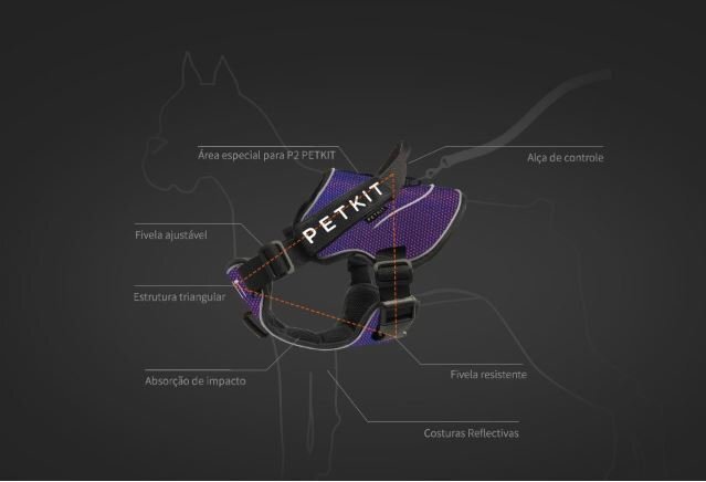 Petkit petnešos Harness Air, L kaina ir informacija | Antkakliai, petnešos šunims | pigu.lt