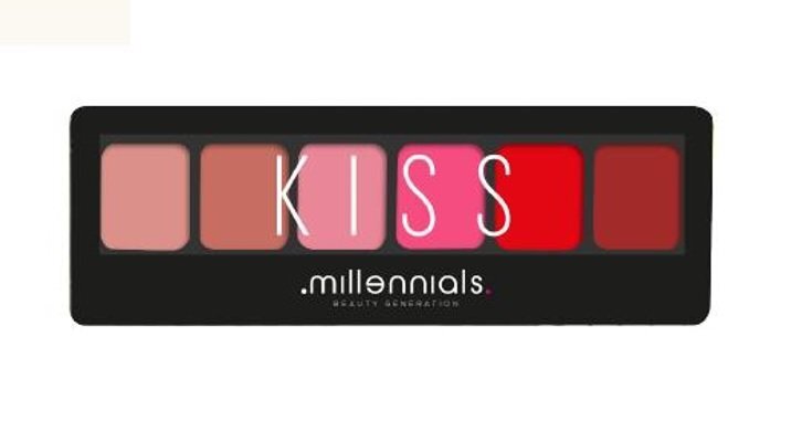 Lūpų dažų paletė IDC Millenials Kiss 6 Lips 1 vnt kaina ir informacija | Lūpų dažai, blizgiai, balzamai, vazelinai | pigu.lt