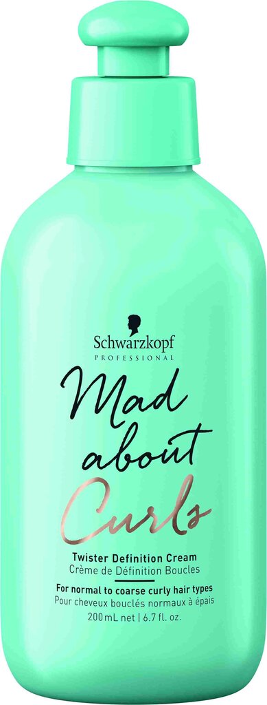 Plaukų kremas garbanotiems plaukams Schwarzkopf Professional Mad About Curls Twister Definition 200 ml kaina ir informacija | Plaukų formavimo priemonės | pigu.lt