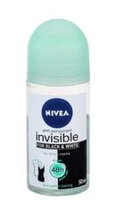 Шариковый дезодорант Nivea Invisible Fresh 48 h For Black & White 50 мл цена и информация | Дезодоранты | pigu.lt
