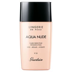 Жидкая тональная основа Guerlain Lingerie de Peau Aqua Nude Perfecteur SPF 20 30 мл, 01N Very Light цена и информация | Пудры, базы под макияж | pigu.lt