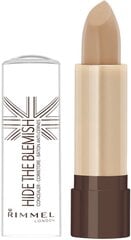 Maskuojamoji priemonė Rimmel London Hide The Blemish 4.5 g, 105 Golden Beige kaina ir informacija | Makiažo pagrindai, pudros | pigu.lt