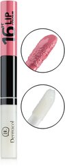 Двухсторонний блеск для губ Dermacol 16H Lip Color 4,8 г, 16 цена и информация | Помады, бальзамы, блеск для губ | pigu.lt