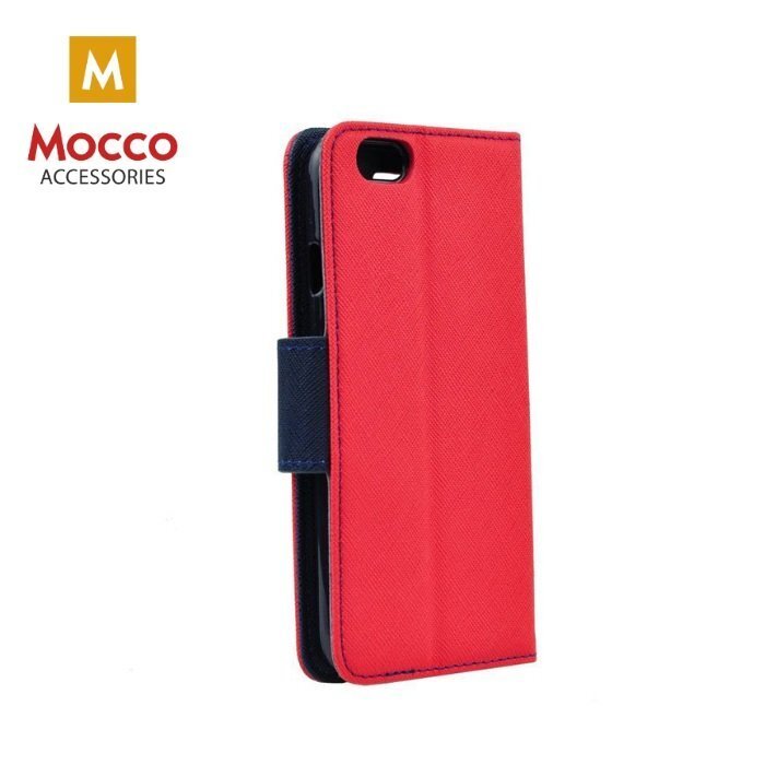 Mocco Fancy Book Case For Xiaomi Redmi Note 5 Pro Red - Blue kaina ir informacija | Telefono dėklai | pigu.lt