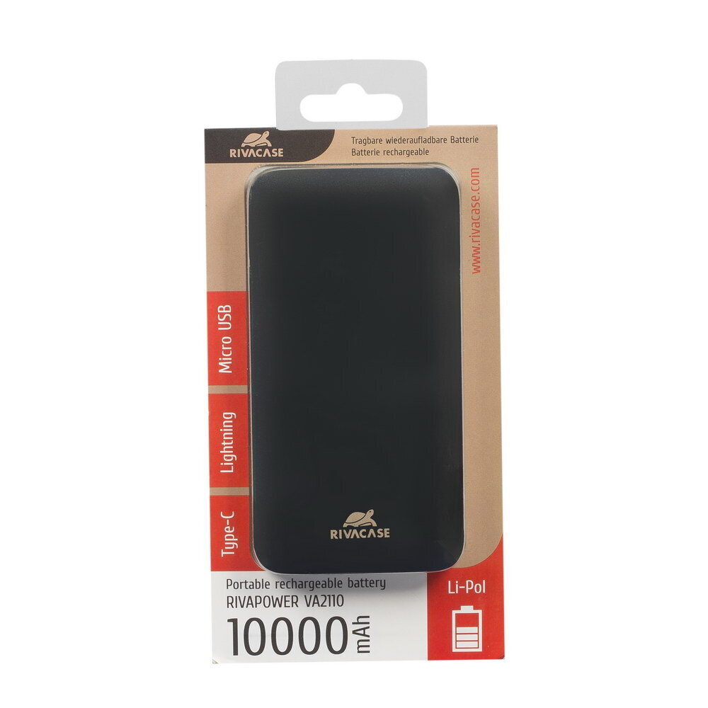 RivaCase VA2110, 10000 mAh kaina ir informacija | Atsarginiai maitinimo šaltiniai (power bank) | pigu.lt