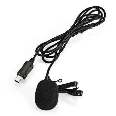 Hawkeye FireFly Original FireFly 7S / FireFly 8S / FireFly 8SE / Sjcam SJ6 / SJ7 / SJ360 External Microphone with Clip and Mini USB 1.9m Cable Black kaina ir informacija | Priedai telefonams | pigu.lt