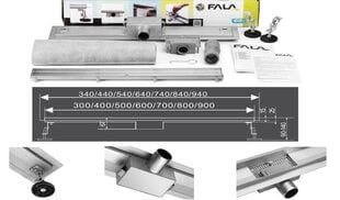 Dušo latakas Fala MADEIRA, 800 mm kaina ir informacija | Dušo latakai | pigu.lt