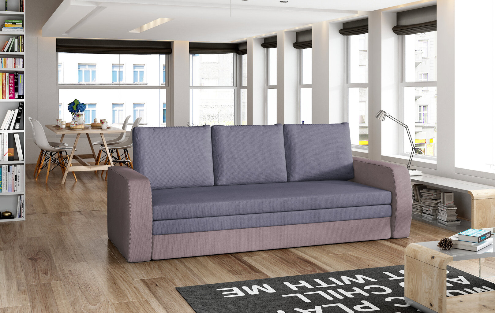 Sofa NORE Inversa, violetinė/rožinė цена и информация | Sofos | pigu.lt