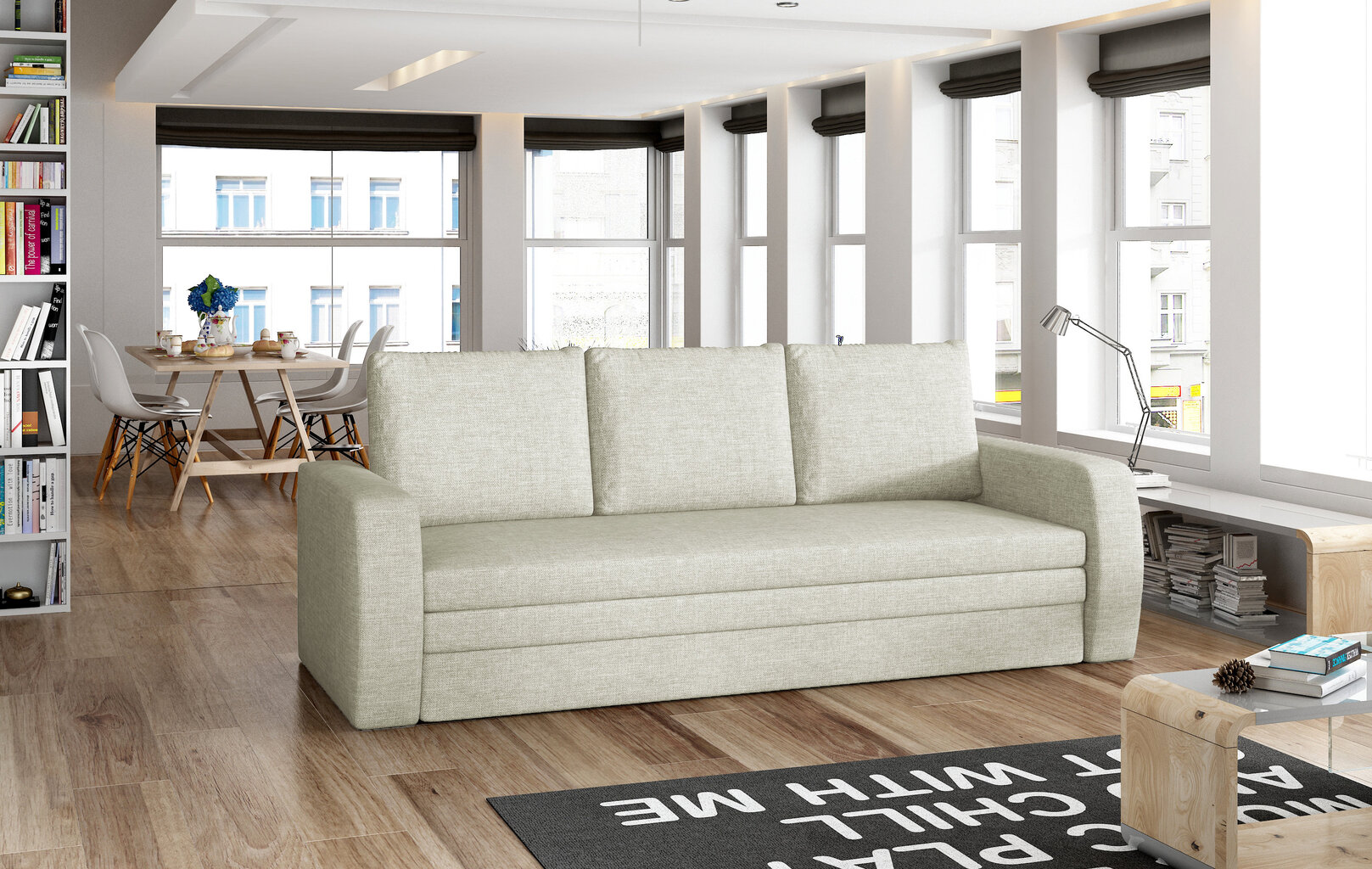 Sofa NORE Inversa, smėlio kaina ir informacija | Sofos | pigu.lt