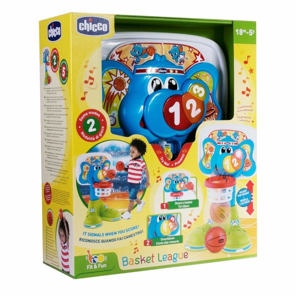 Krepšinio stovas "Krepšinio rungtynės" Chicco Fit&Fun kaina ir informacija | Žaislai kūdikiams | pigu.lt