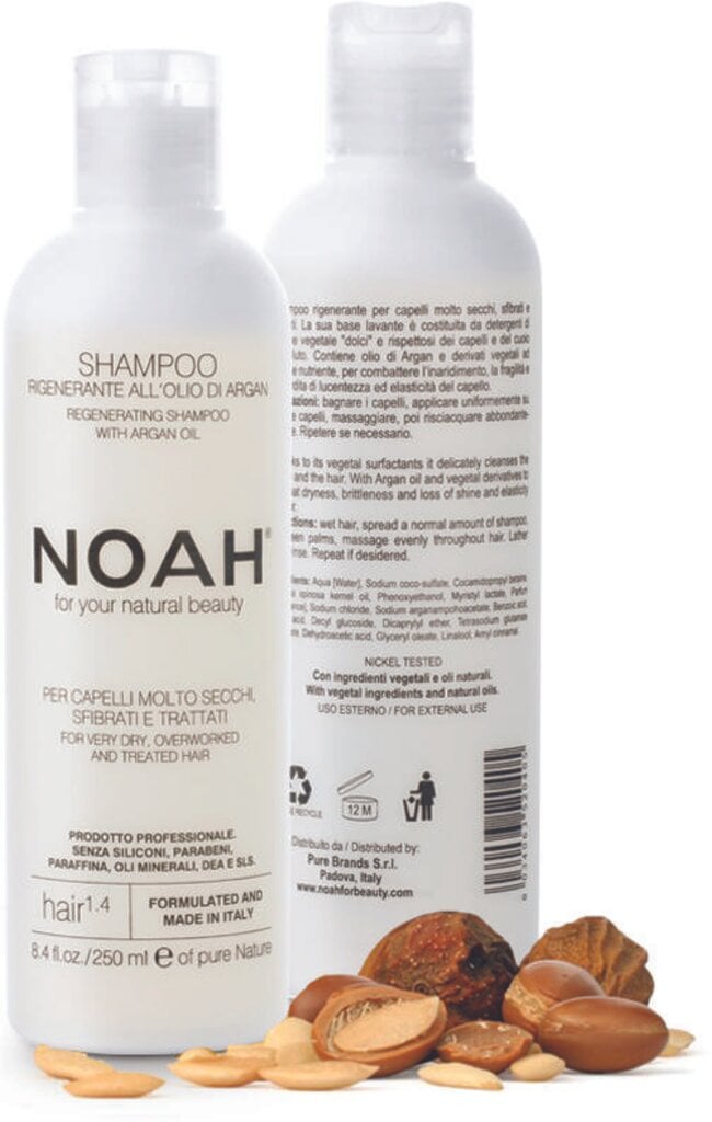 Atstatomasis plaukų šampūnas sausiems ir chemiškai pažeistiems plaukams Noah 250 ml kaina ir informacija | Šampūnai | pigu.lt