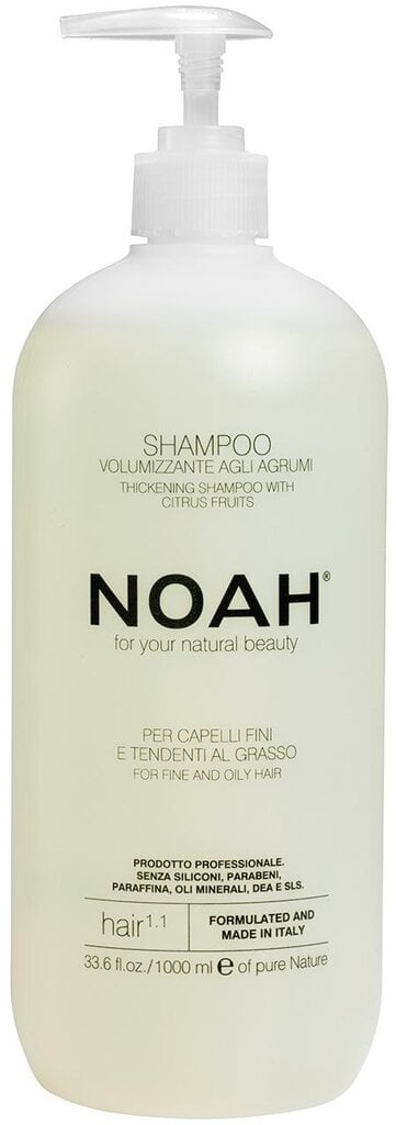 Šampūnas besiriebaluojantiems plaukams Noah 1000 ml kaina ir informacija | Šampūnai | pigu.lt