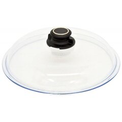 Стеклянная крышка с кнопкой вентиляции, 20 см цена и информация | Cковородки | pigu.lt